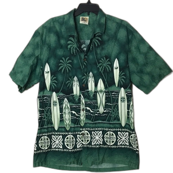 Vtg Winnie fashion Hawaiian 100% cotton button down shirt size XL men tropical - Picture 1 of 11